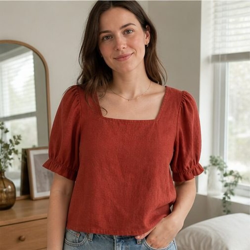 Sand Ruffle Blouse - Picture 2 of 6